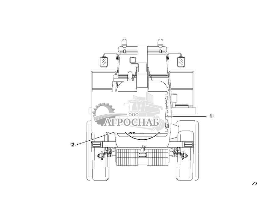 BELT LAYOUT (ROTARY RADIATOR SCREEN) 